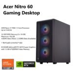 Acer - Nitro 60 N60-180-UB23 Gaming Desktop - AMD Ryzen 9 7900 - 32GB DDR5 Memory - NVIDIA GeForce RTX 4070 Super – 1TB SSD - Black