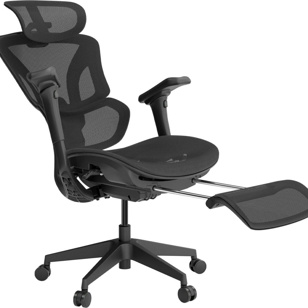 ACGAM - Ergonomic Mesh Gaming Chair with 4D Adjustable Armrest, High Back Office Chair with Lumbar Support, Adjustable Headrest - Black