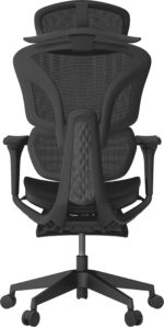 ACGAM - Ergonomic Mesh Gaming Chair with 4D Adjustable Armrest, High Back Office Chair with Lumbar Support, Adjustable Headrest - Black