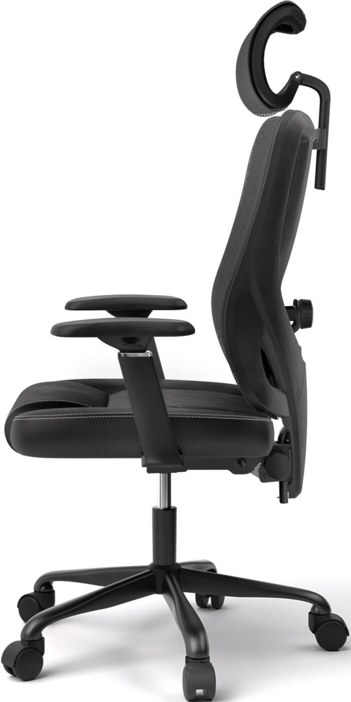 ACGAM - Gaming Office Ergonomic Breathable Mesh Chair, Lumbar Support, Recline, Adjustable Headrest & Armrest, Class 3 Gas Lift - Black