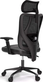 ACGAM - Gaming Office Ergonomic Breathable Mesh Chair, Lumbar Support, Recline, Adjustable Headrest & Armrest, Class 3 Gas Lift - Black