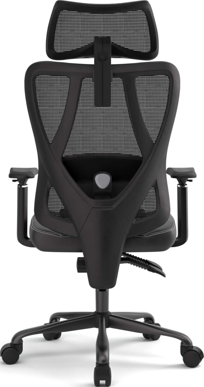 ACGAM - Gaming Office Ergonomic Breathable Mesh Chair, Lumbar Support, Recline, Adjustable Headrest & Armrest, Class 3 Gas Lift - Black