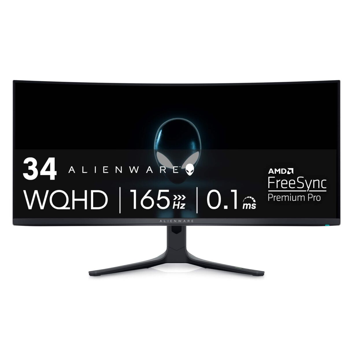 Alienware - AW3423DWF 34" QD-OLED Curved 165Hz .1-ms Ultrawide FreeSync Gaming Monitor with HDR (HDMI,USB) - Dark Side of the Moon