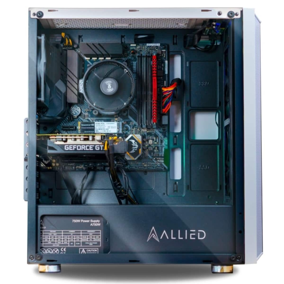 Allied Gaming - Patriot Gaming Desktop - AMD Ryzen 5 1600 - 16GB Memory - NVIDIA GeForce GTX 1660 Ti - 500GB NVMe SSD - White