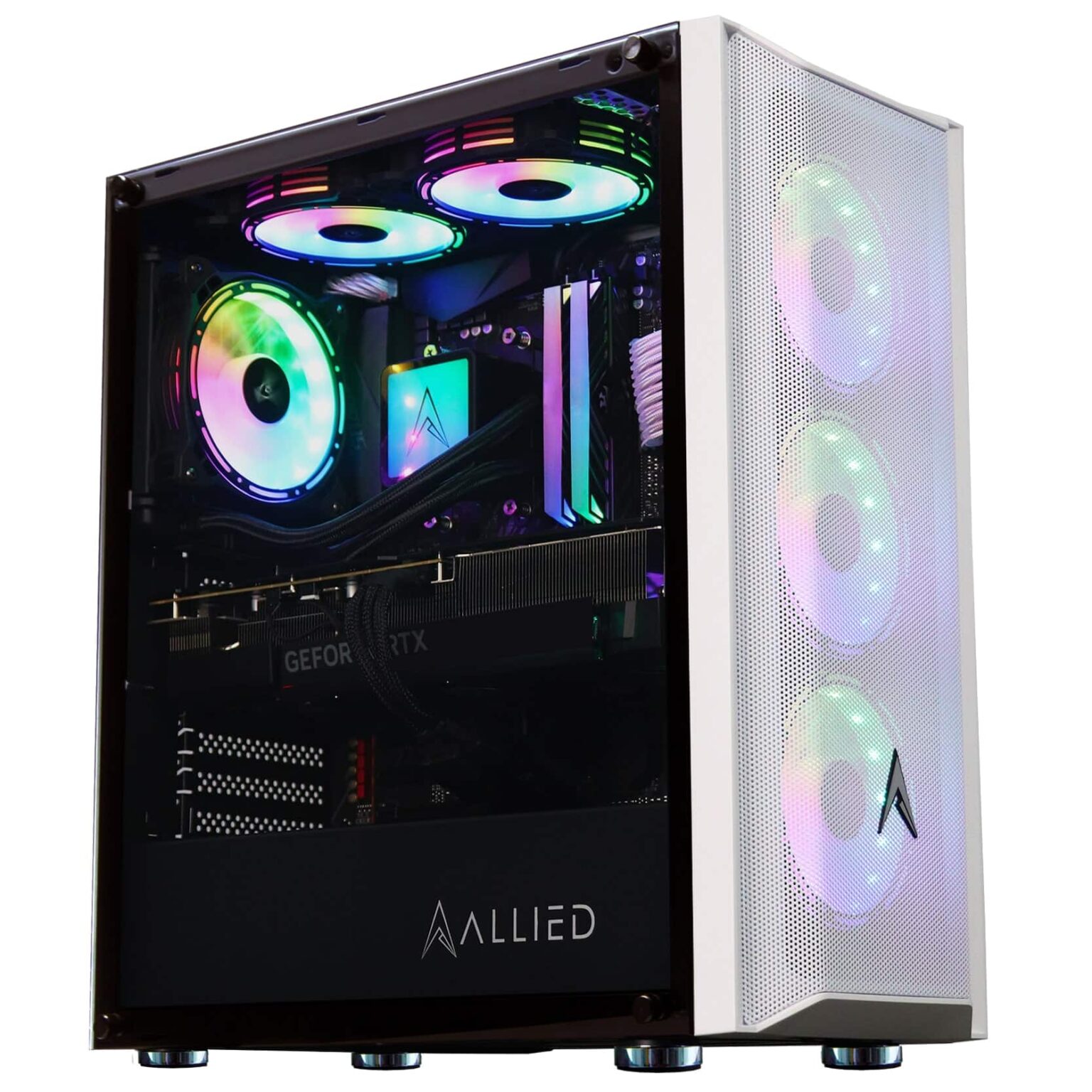 Allied Gaming - Patriot Gaming Desktop - Intel Core i7-13700F - 16GB Memory - NVIDIA GeForce RTX 4070 Ti - 1TB NVMe SSD - White