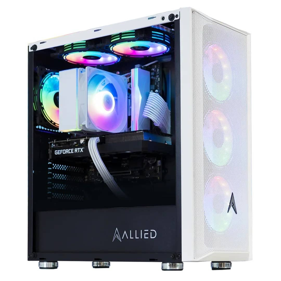 Allied Gaming - Stinger Gaming Desktop - AMD Ryzen 5 5600X - 16GB Memory - NVIDIA GeForce RTX 3060 - 1TB NVMe SSD - White