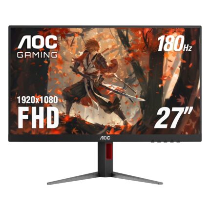 AOC - C27G4X 27" VA Curved Gaming Monitor, FHD (1920x1080), 180Hz, 0.5ms, Freesync, HDR10 - Black