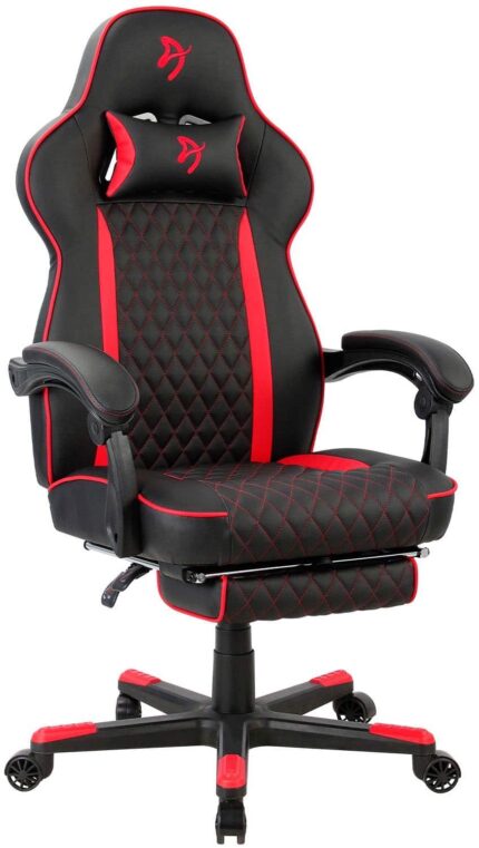 Arozzi - Mugello Special Edition Gaming Chair with Footrest - Red