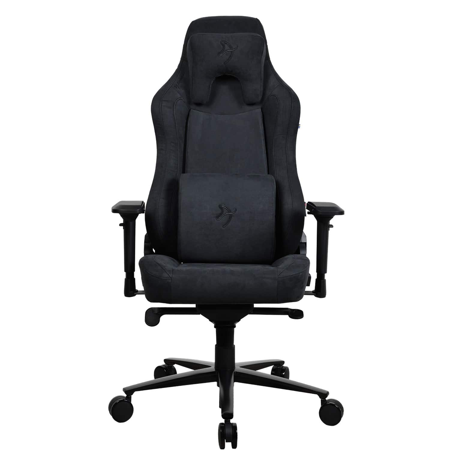 Arozzi - Vernazza Series Top-Tier Premium Supersoft Upholstery Fabric Gaming Chair - Pure Black