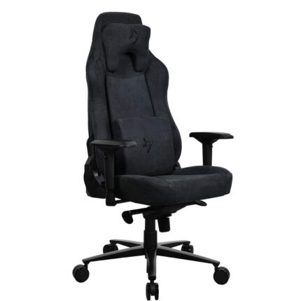 Arozzi - Vernazza Series Top-Tier Premium Supersoft Upholstery Fabric Gaming Chair - Pure Black