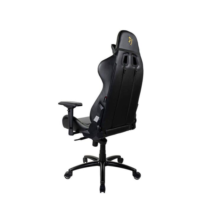 Arozzi - Verona Signature Premium PU Leather Ergonomic Gaming Chair - Black - Gold Accents