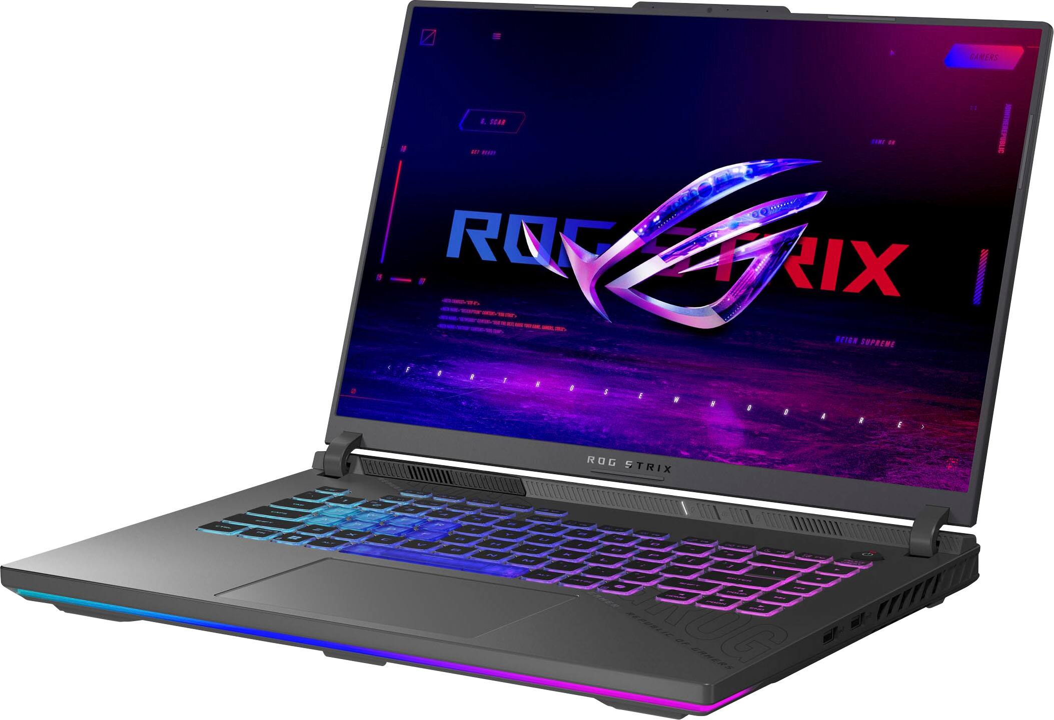 ASUS - ROG Strix G16 16" FHD 165Hz Gaming Laptop - AMD Ryzen 9 HX - 16GB RAM - NVIDIA GeForce RTX 5070 Ti - 1TB SSD - Eclipse Gray