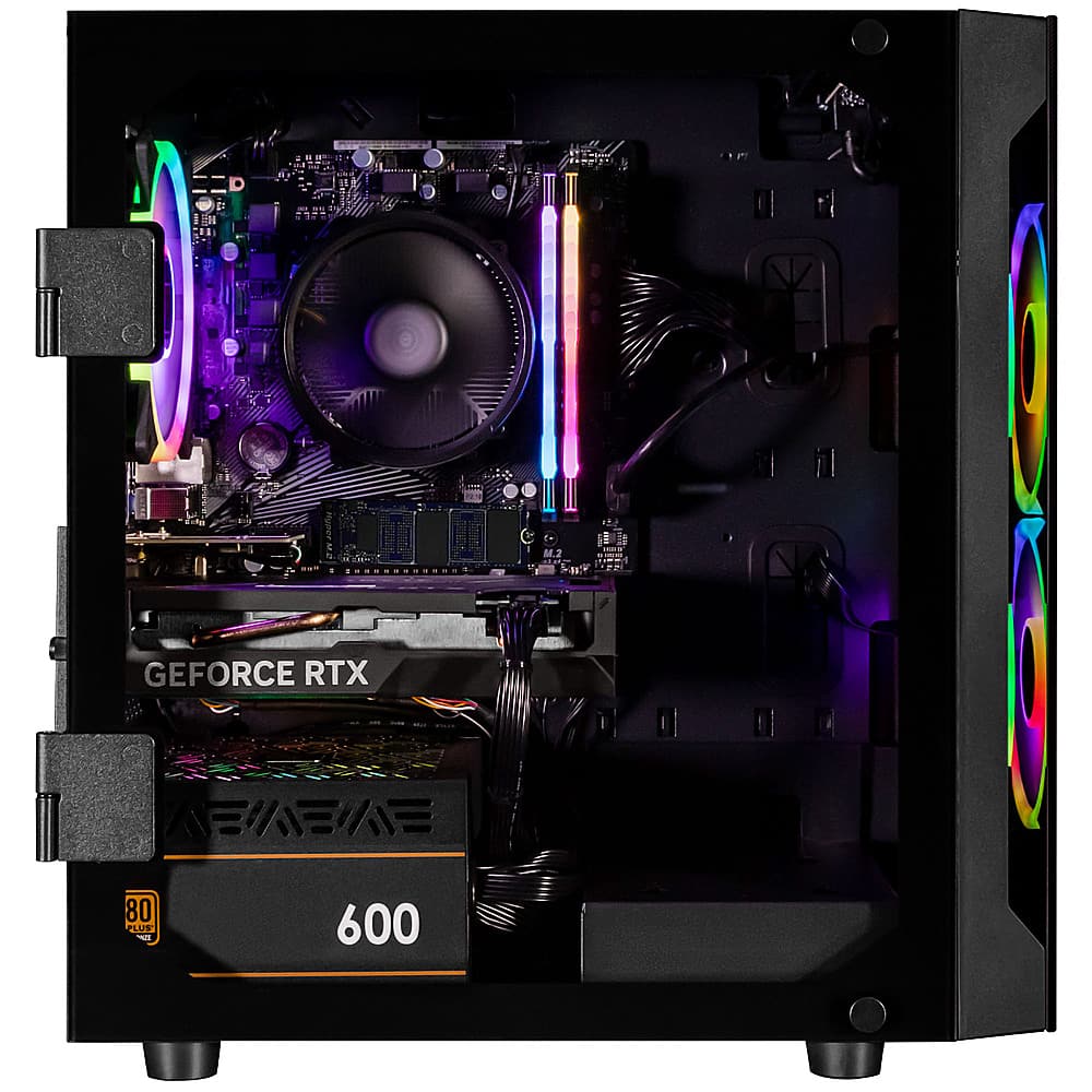 CLX - SET Gaming Desktop - AMD Ryzen 5 5500 - 16GB DDR4 3600 Memory - GeForce RTX 4060 - 1TB NVMe M.2 SSD - Black