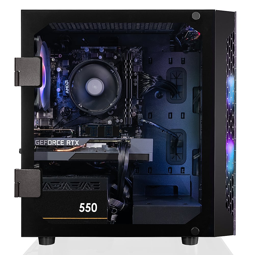 CLX - SET Gaming Desktop - AMD Ryzen 5 5500 - 16GB Memory - NVIDIA GeForce RTX 3050 - 500GB M.2 NVMe SSD - Black