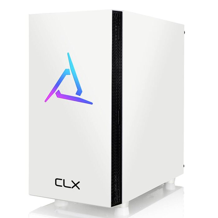 CLX - SET Gaming Desktop - AMD Ryzen 5 5600 - 16GB Memory - Radeon RX 6400 - 1TB M.2 NVMe SSD - White