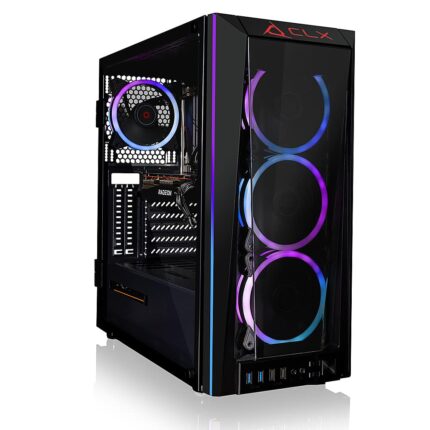 CLX - SET Gaming Desktop - AMD Ryzen 9 5900X - 32GB Memory - Radeon RX 6700 XT - 500GB NVMe M.2 SSD + 4TB HDD - Black