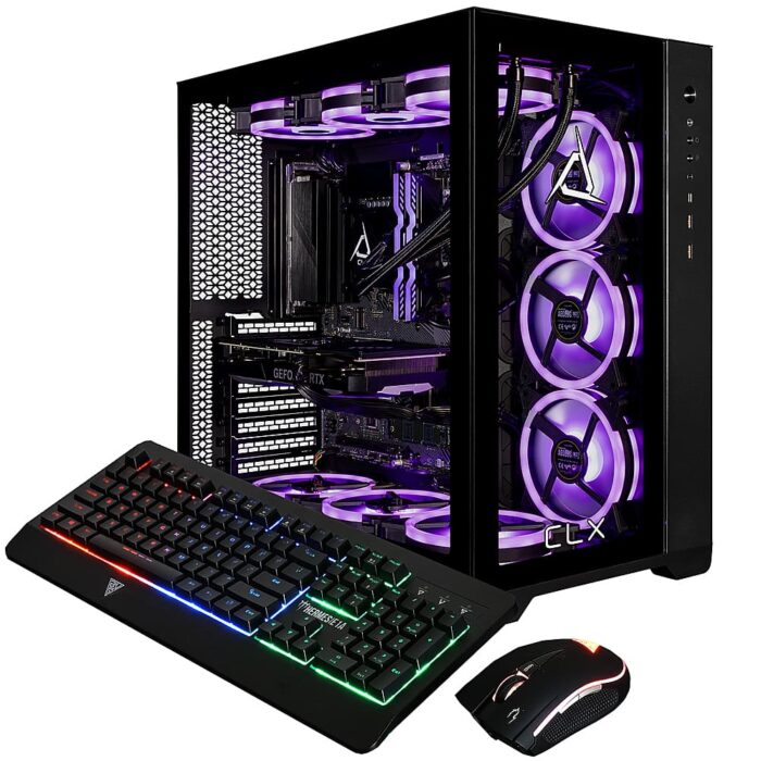 CLX - SET Gaming Desktop - Intel Core i9-13900KF - 64GB Memory - NVIDIA GeForce RTX 4070 - 2TB NVMe M.2 SSD + 6TB HDD - Black