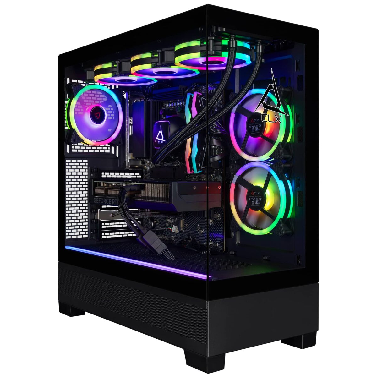 CLX - SET Gaming Desktop - Intel Core i9 14900KF - 64GB DDR5 5600 Memory - GeForce RTX 5080 - 2TB NVMe M.2 SSD - 4TB HDD - Black