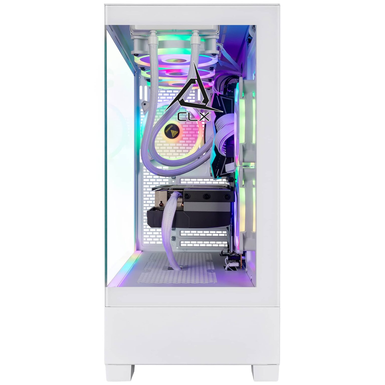 CLX - SET Gaming Desktop - Intel Core Ultra 7 265KF - 64GB DDR5 5600 Memory - GeForce RTX 4070 SUPER - 2TB NVMe SSD - 4TB HDD - White