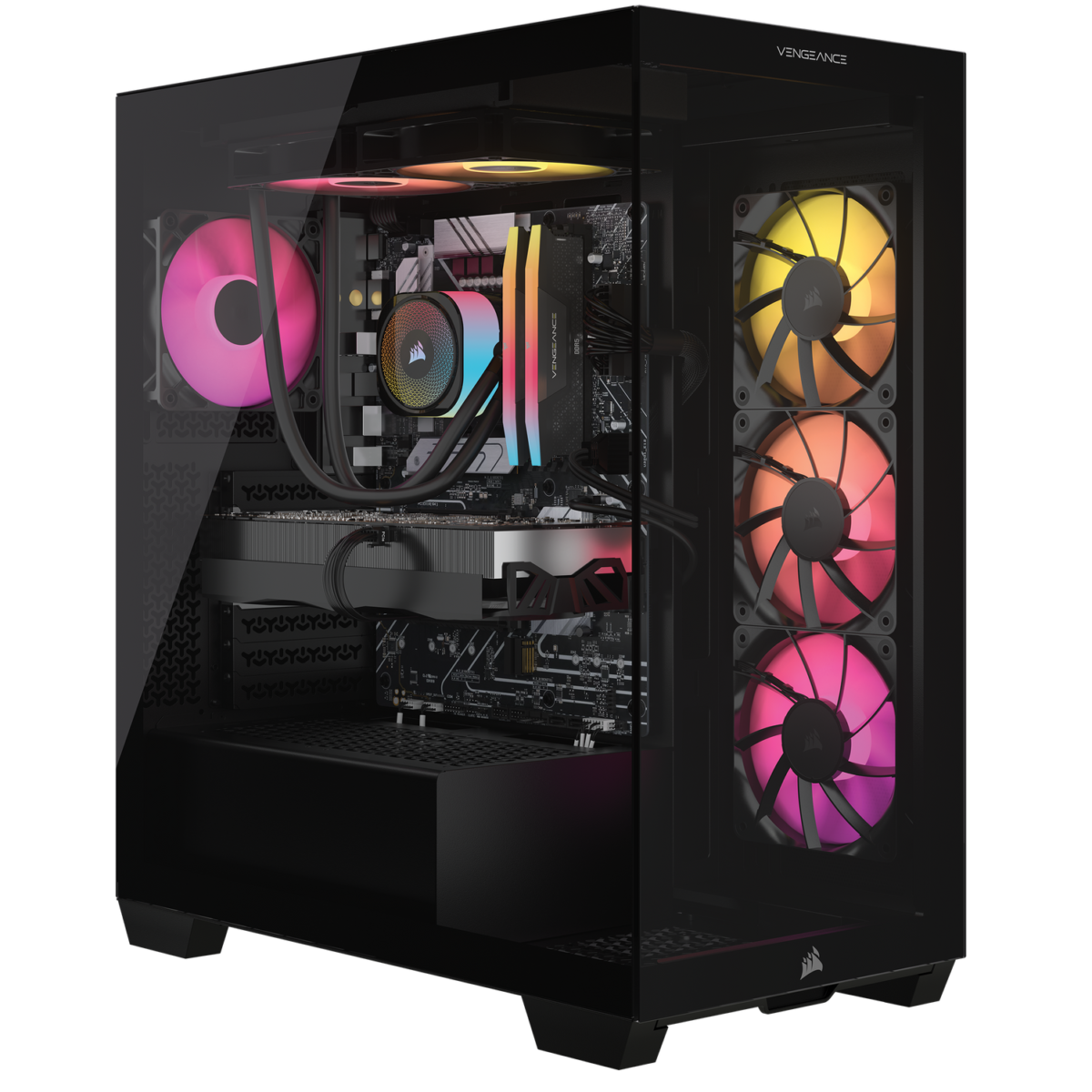 CORSAIR - VENGEANCE i7600 Gaming Desktop– Intel Core Ultra 7 265KF- 32GB RGB DDR5 6400MHz-NVIDIA GeForce RTX 4070Ti SUPER- 1TB SSD - Black