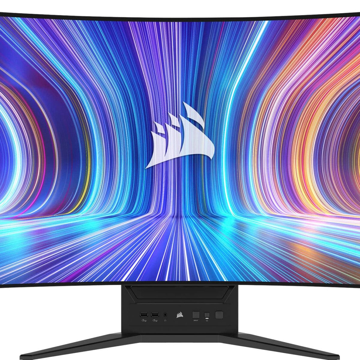 CORSAIR - Xeneon Flex 45” OLED Bendable QHD 240Hz 0.03ms FreeSync and G-SYNC Compatible Monitor with HDR10 (HDMI, DisplayPort) - Black