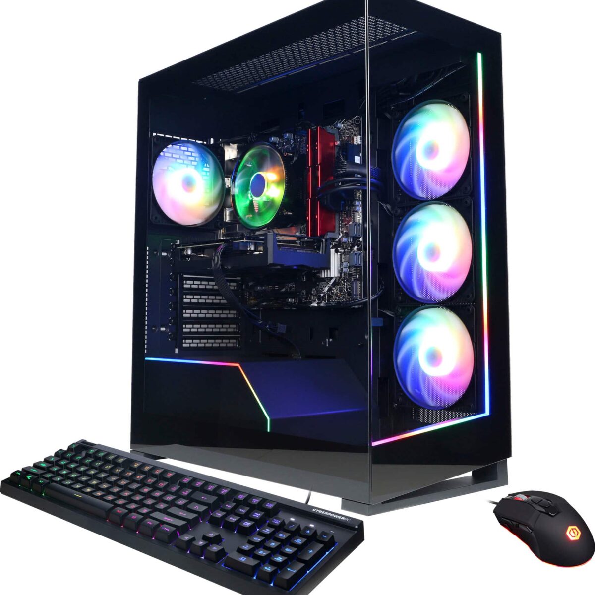 CyberPowerPC - Gamer Master Gaming Desktop - AMD Ryzen 5 5500 - 16GB Memory - NVIDIA GeForce RTX 4060 8GB - 1TB SSD - Black