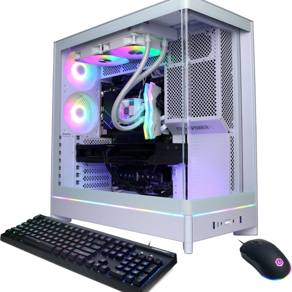 CyberPowerPC - Gamer Supreme Gaming Desktop - Intel Core i7-14700KF - 32GB Memory - NVIDIA GeForce RTX 5070 Ti 16GB - 2TB SSD - White