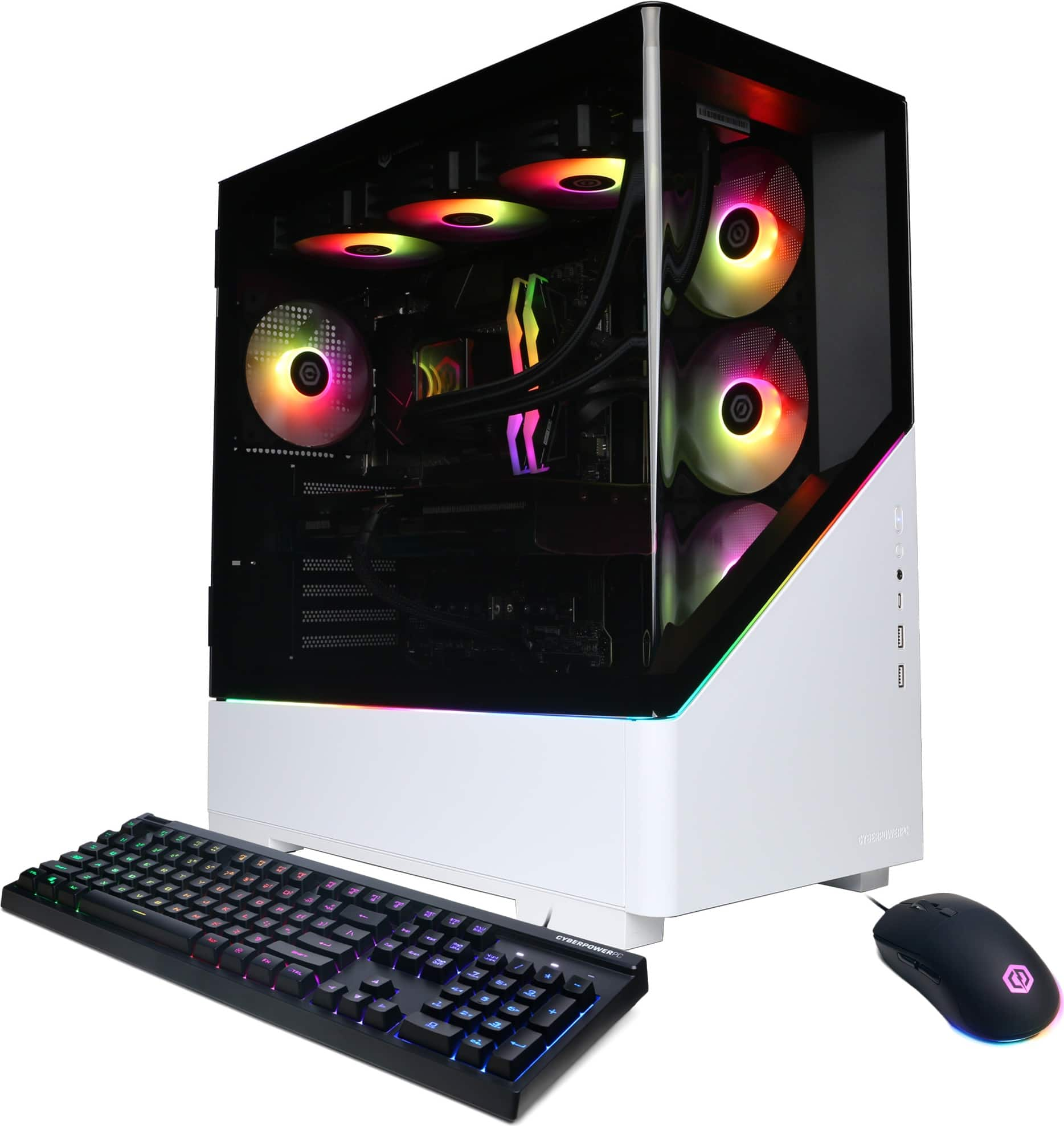 CyberPowerPC - Gamer Supreme Gaming Desktop - Intel Core i9-14900KF - 32GB Memory - NVIDIA GeForce RTX 5070 Ti 16GB - 2TB SSD - White