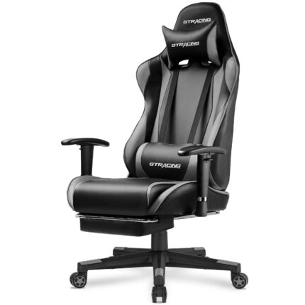 GTPlayer - GT002 Ergonomic Leather Ergonomic Gaming Chair - Gray