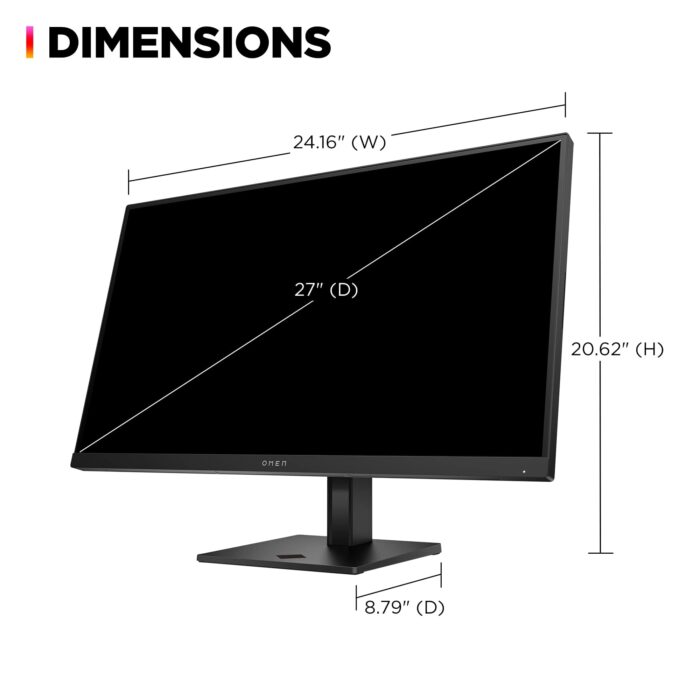 HP OMEN - 27" IPS LED QHD 240Hz FreeSync and G-SYNC Compatible Gaming Monitor with HDR (DisplayPort, HDMI, USB) - Black