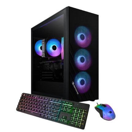 iBUYPOWER - Scale Gaming Desktop PC - AMD Ryzen 7 8700F- NVIDIA GeForce RTX 4060 Ti 8GB- 32GB DDR5 RGB RAM - 1TB NVMe SSD - Black