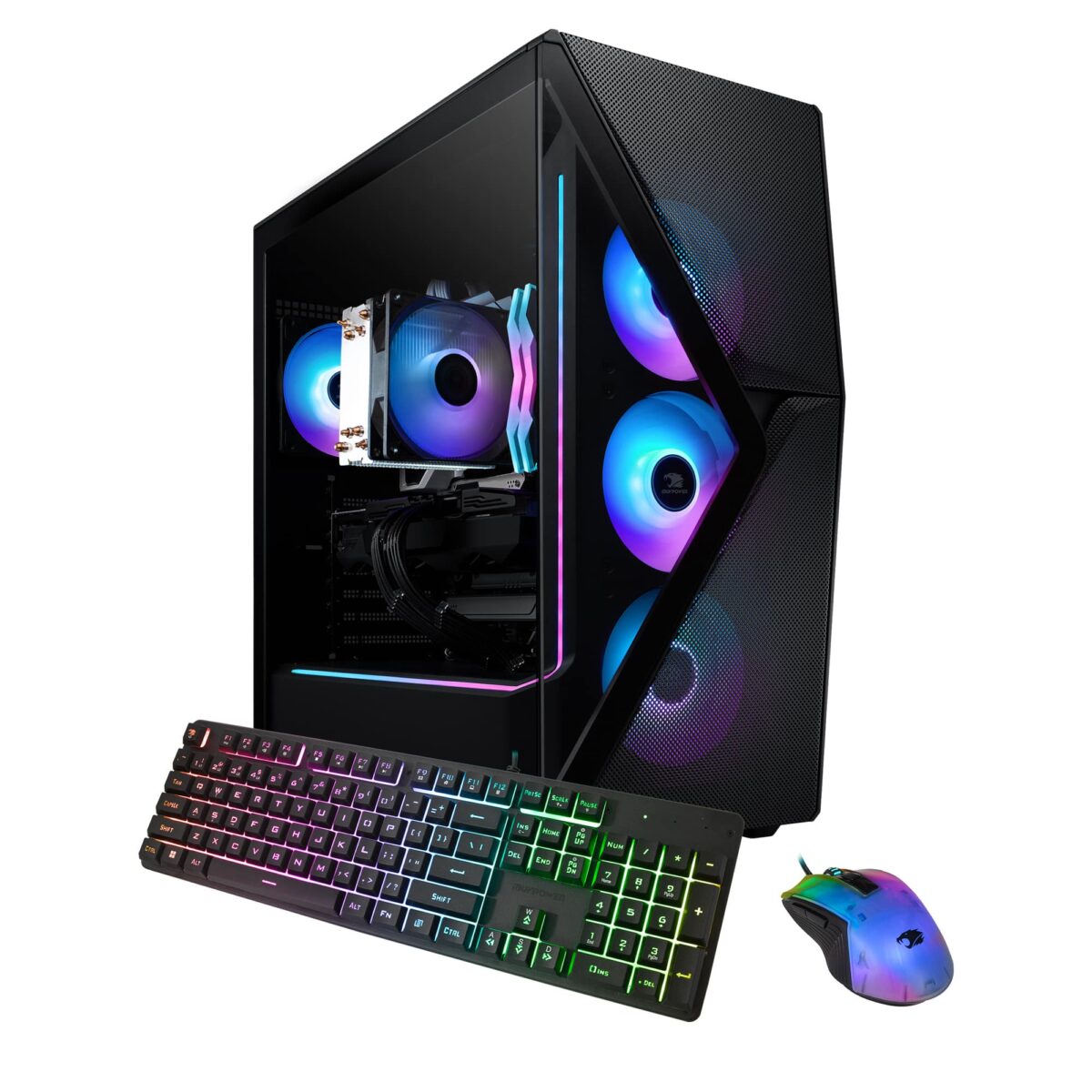 iBUYPOWER - Slate 8 MESH Gaming Desktop PC -Intel Core i7 14700F -NVIDIA GeForce RTX 4060 8GB -32GB DDR5 RAM -1TB NVMe SSD - Black