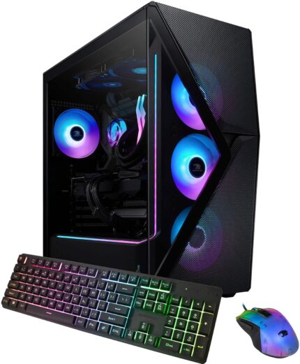 iBUYPOWER - Slate Gaming Desktop PC - AMD Ryzen 7 7800X3D- AMD Radeon RX 7800XT 16GB- 32GB DDR5 RGB RAM - 2TB NVMe - Black