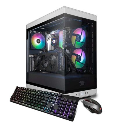 iBUYPOWER - Y40 Gaming Desktop - AMD Core Ryzen 9 7900x- 32GB DDR5 Memory - NVIDIA GeForce RTX 4060 Ti 8GB - 2TB NVMe SSD - White