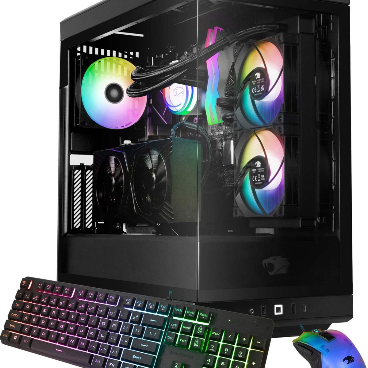 iBUYPOWER - Y40 Gaming Desktop PC - Intel Core i7 14700F - NVIDIA GeForce RTX 4060Ti 16GB - 32GB DDR5 RAM - 2TB NVMe - Black