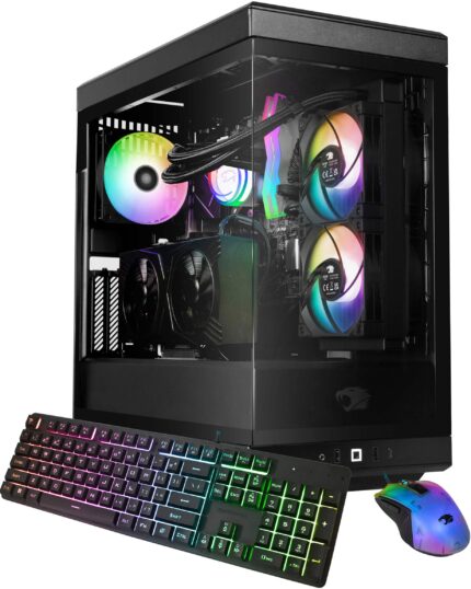 iBUYPOWER - Y40 Gaming Desktop PC - Intel Core i7 14700F - NVIDIA GeForce RTX 4060Ti 16GB - 32GB DDR5 RAM - 2TB NVMe - Black