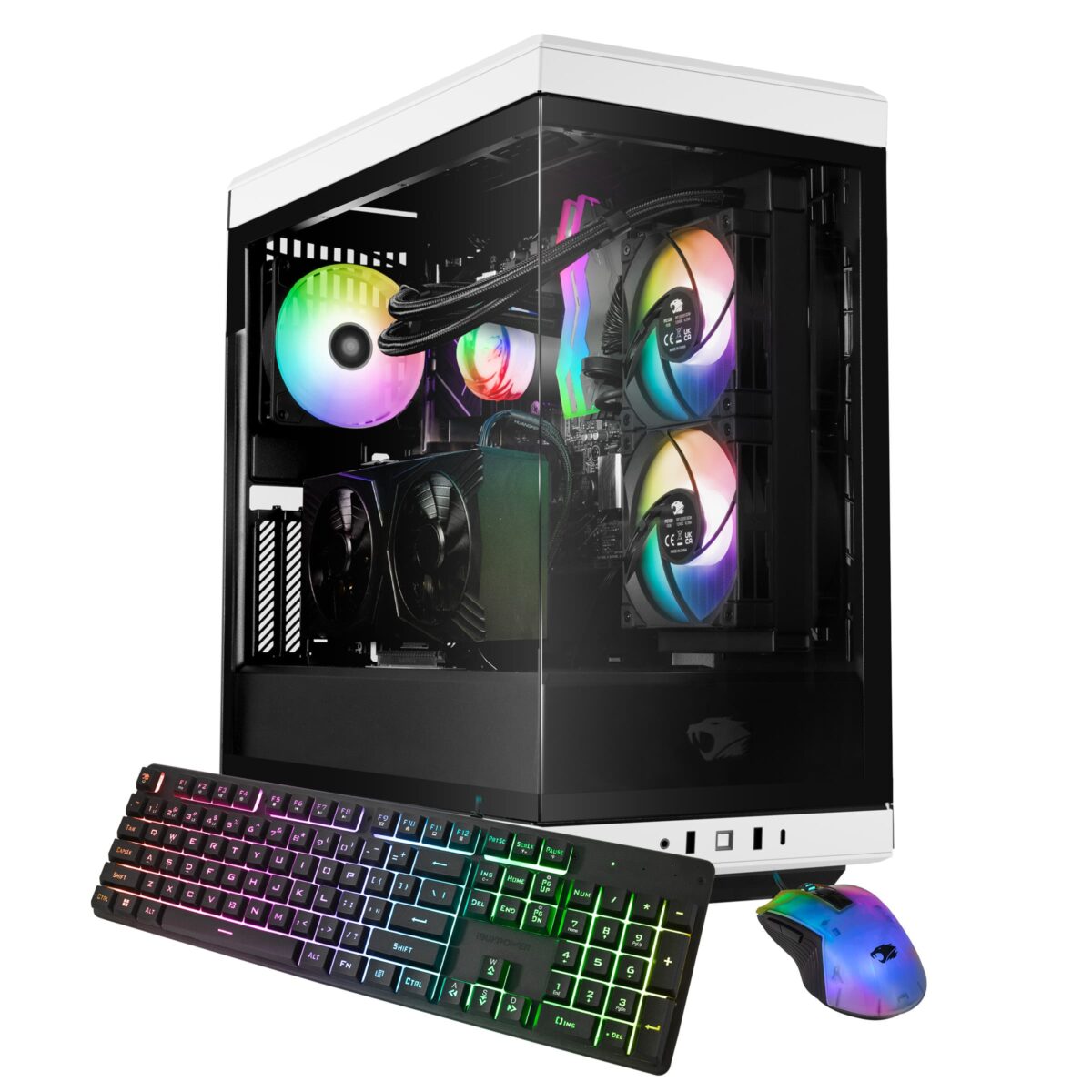 iBUYPOWER - Y40 PRO Gaming Desktop PC - AMD Ryzen 7 9700X- NVIDIA GeForce RTX 4070 Ti Super 16GB- 32GB DDR5 RGB RAM - 1TB NVMe - White