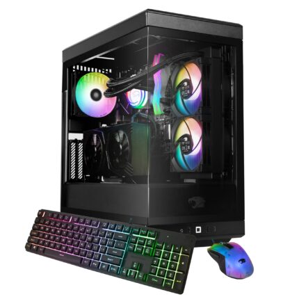 iBUYPOWER - Y40 PRO Gaming Desktop PC - Intel Core Ultra 7 265KF- NVIDIA GeForce RTX 4070 12GB- 32GB DDR5 RGB RAM - 2TB NVMe - Black