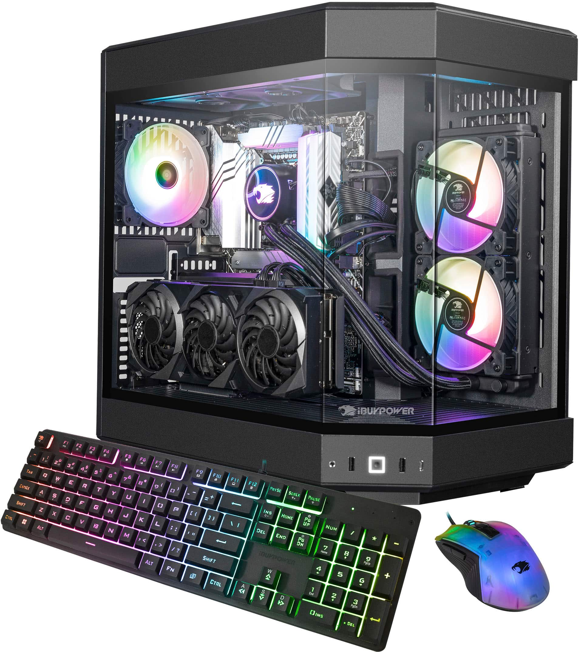 iBUYPOWER - Y60 Gaming Desktop - AMD Ryzen 7 7700X - 32GB DDR5 RAM - NVIDIA GeForce RTX 4060Ti 8GB - 2TB NVMe SSD - Black