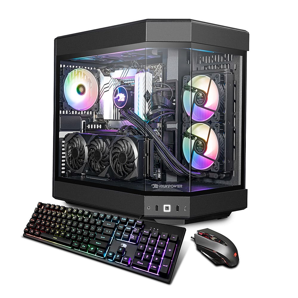 iBUYPOWER - Y60 Gaming Desktop - Intel Core i9-14900KF - 32GB DDR5 RAM - NVIDIA GeForce RTX 4060Ti 8GB - 2TB NVMe SSD - Black