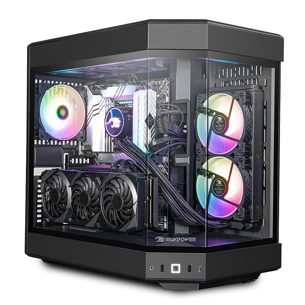 iBUYPOWER - Y60 Gaming Desktop - Intel Core i9-14900KF - 32GB DDR5 RAM - NVIDIA GeForce RTX 4060Ti 8GB - 2TB NVMe SSD - Black