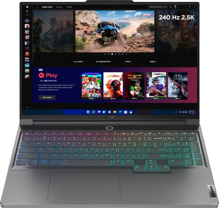 Lenovo - Legion Slim 7i 16" Gaming Laptop WQXGA- Intel Core i9-13900H with 16GB Memory - NVIDIA GeForce RTX 4070 8GB - 1TB SSD - Storm Grey