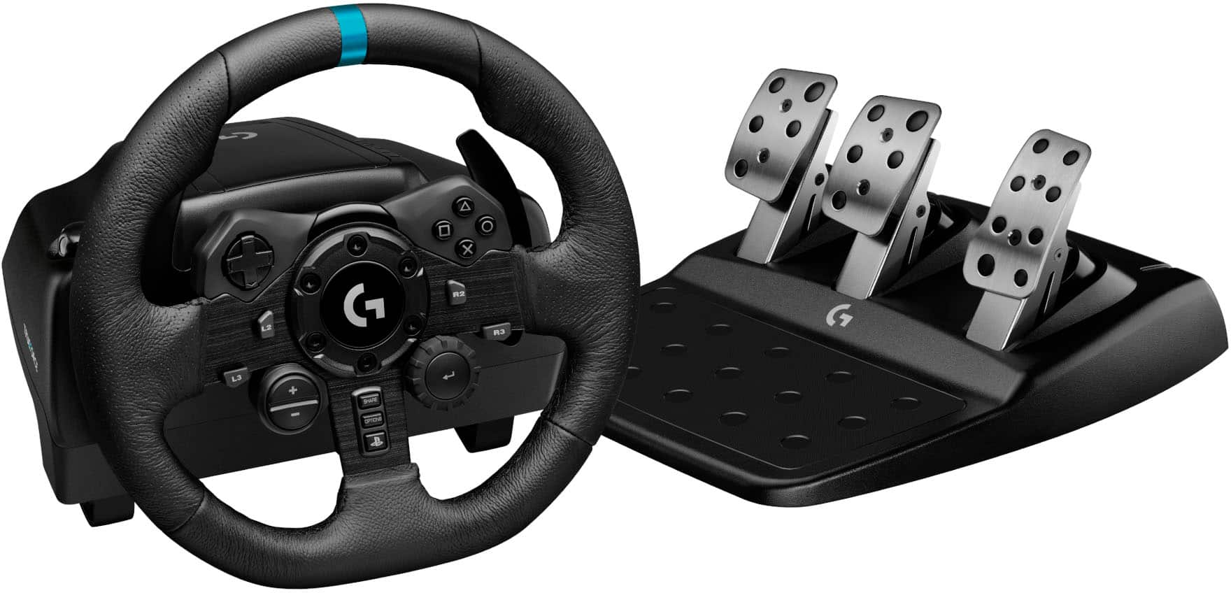 Logitech - G923 Racing Wheel and Pedals for PS5, PS4 and PC - Black