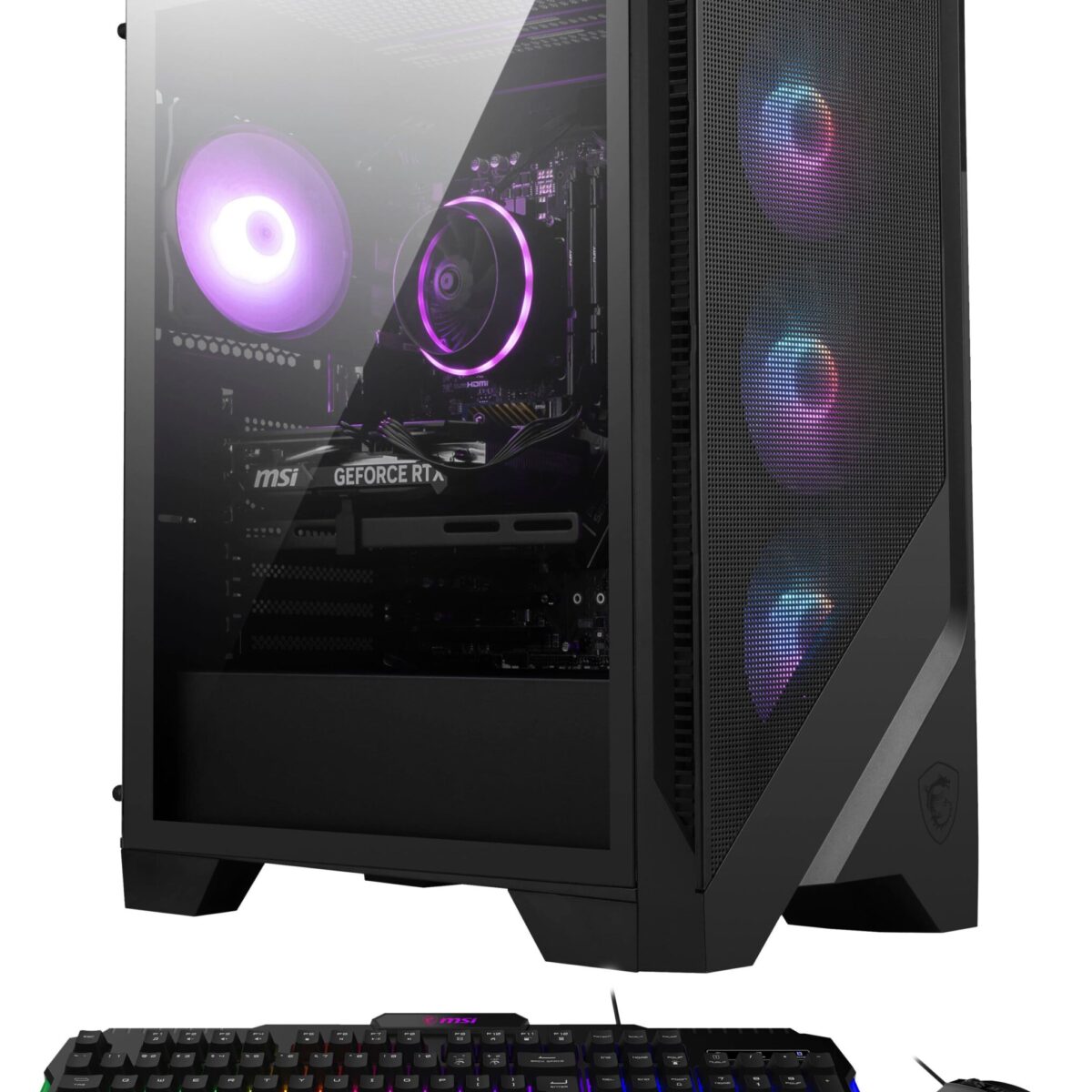 MSI - Codex R2 Gaming Desktop - Intel Core i5- 12400F - 16GB Memory - NVIDIA GeForce RTX 3050 6G - 500GB SSD - Black