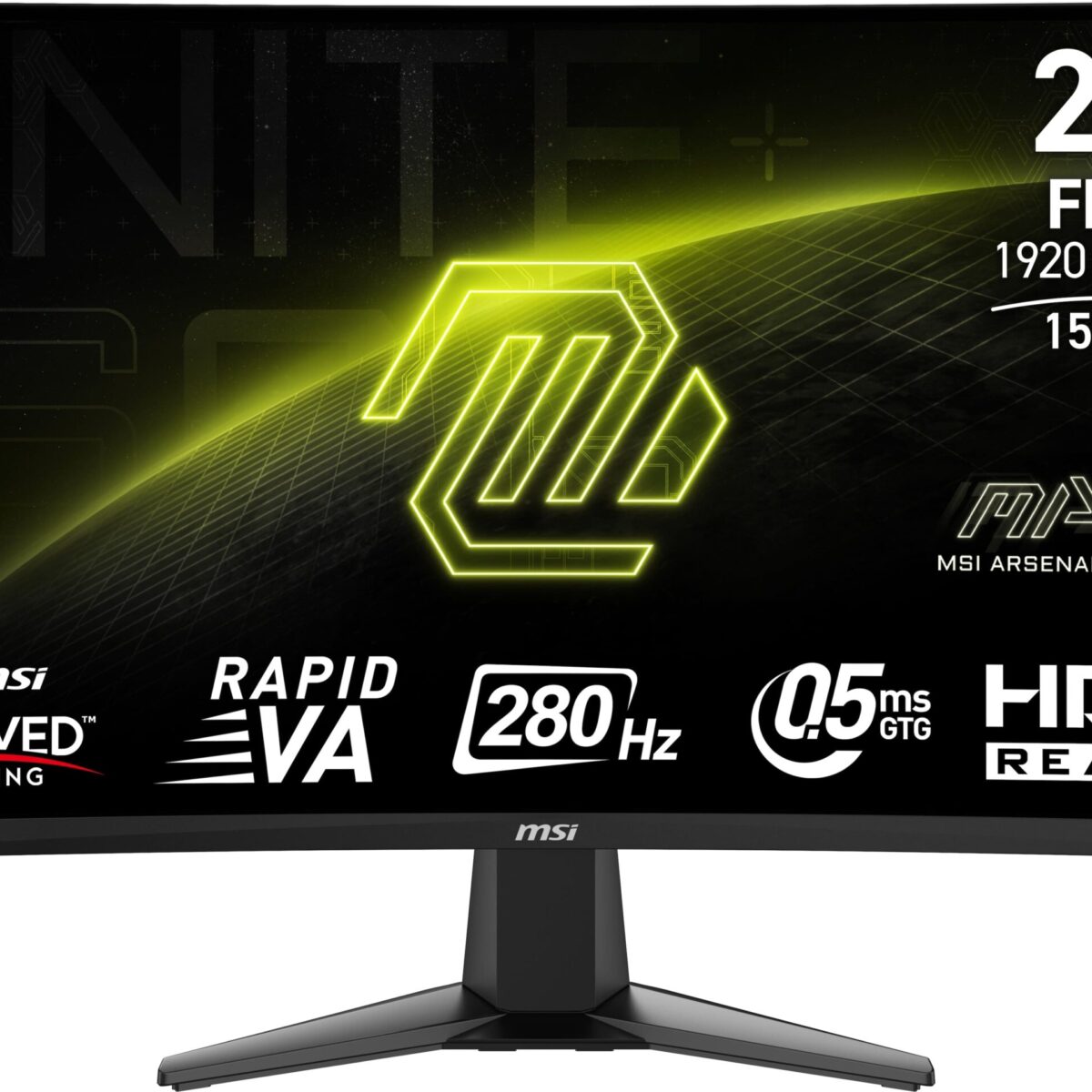 MSI - MAG 276CXF 27" Curved 280Hz 0.5ms Adaptive Sync Gaming Monitor with HDR ready (DisplayPort,HDMI) - Metallic Black