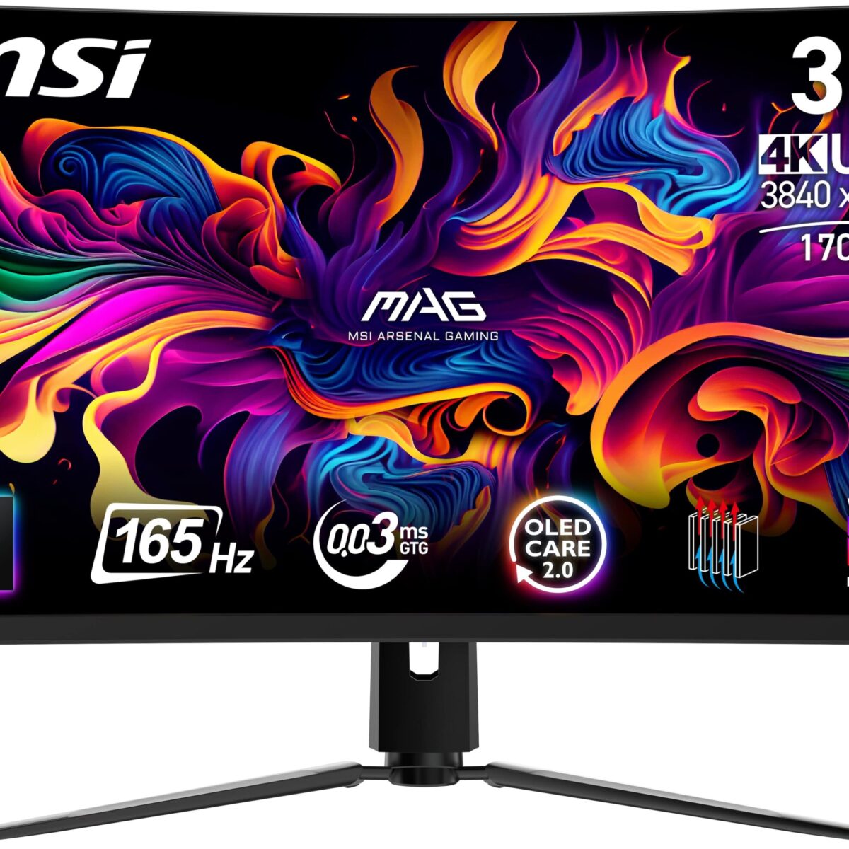 MSI - MAG 321CUP QD-OLED 32" 3840x2160 (DQHD) Curved OLED Quantum Dot Monitor 165Hz 0.03ms(GTG) HDR400 Type-C DisplayPort HDMI - Black