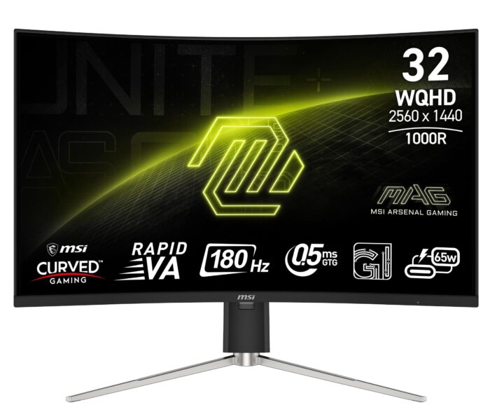 MSI - MAG 325CQRF QD E2 31.5" LCD QHD 180Hz 0.5ms Adaptive Sync Gaming Monitor with HDR Ready(DisplayPort, HDMI,USB) - Metallic Black