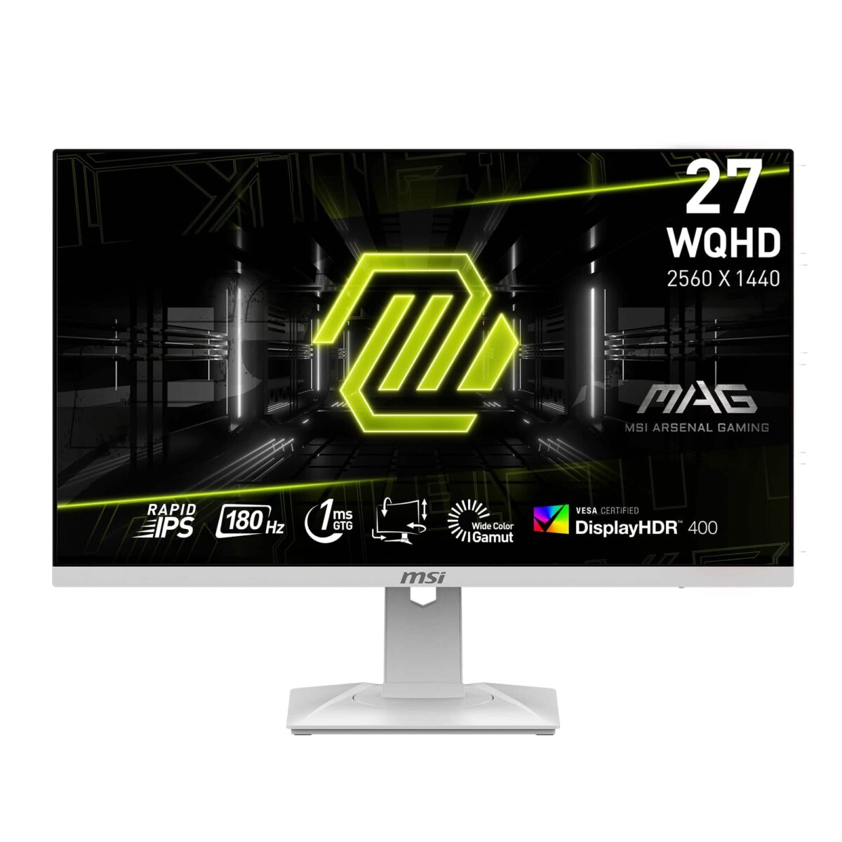 MSI - MAG274QRFW 27" QHD 180Hz 1ms Gaming Monitor with HDR400 (DisplayPort, HDMI, ) - White