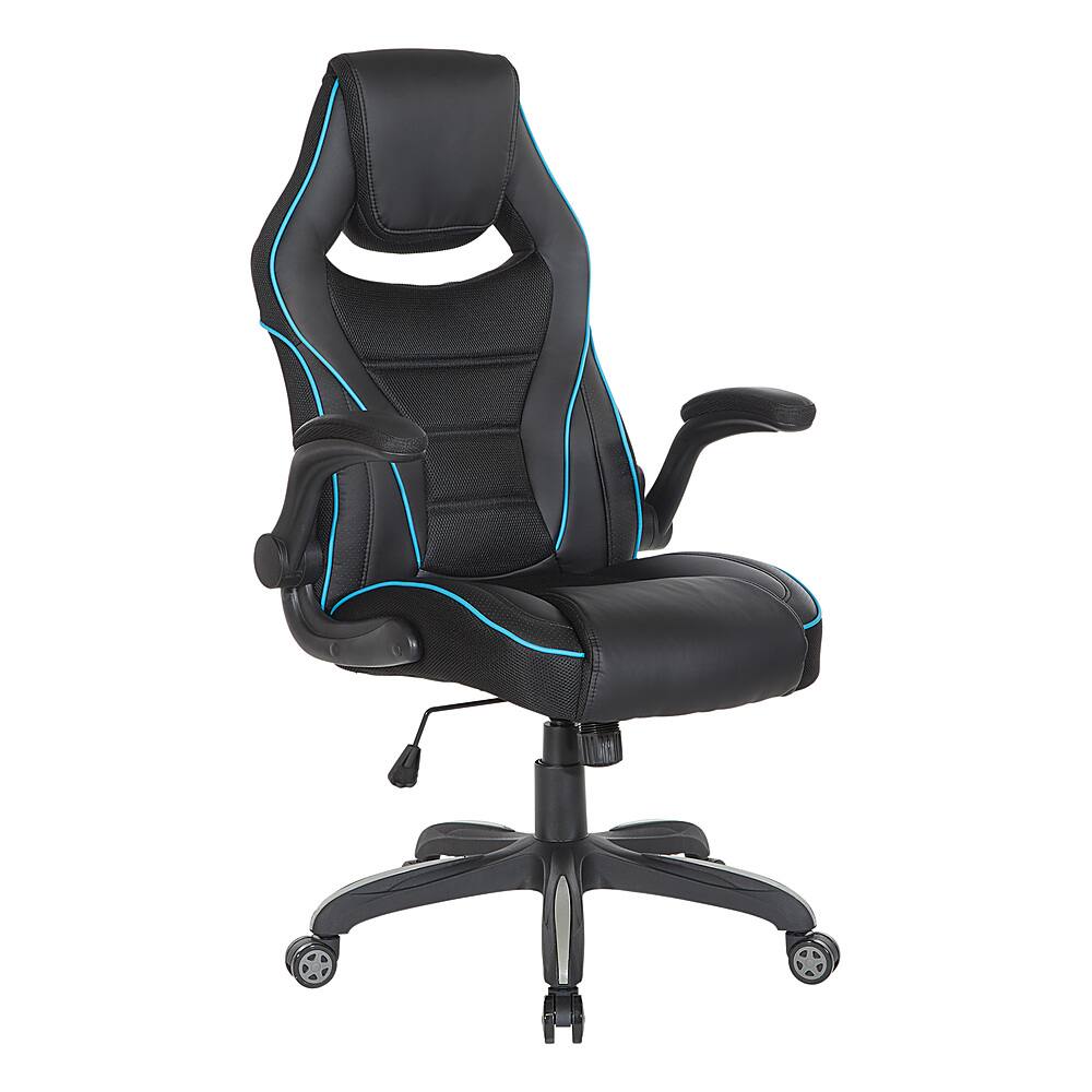 OSP Home Furnishings - Xeno Gaming Chair in Faux Leather - Blue