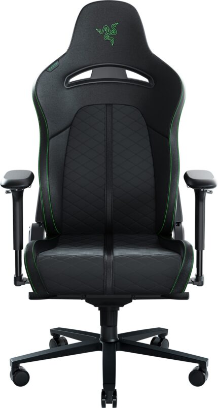 Razer - Enki Gaming Chair for All-Day Comfort - Black/Green